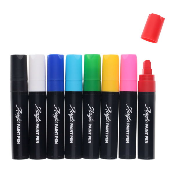 ICON PKT.8 15MM CHISEL TIP ACRYLIC PAINT PENS - Image 2