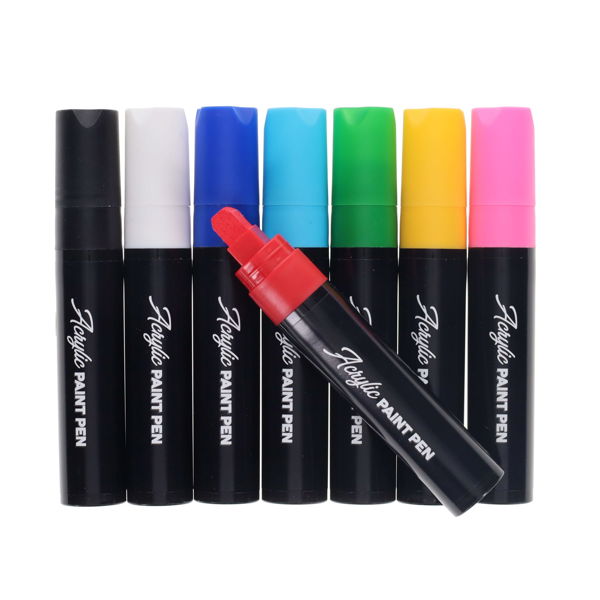 ICON PKT.8 15MM CHISEL TIP ACRYLIC PAINT PENS - Image 3