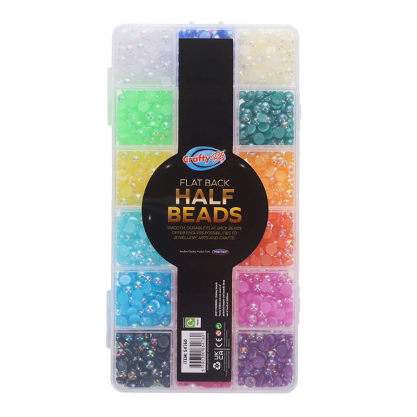 CRAFTY BITZ FLAT BACK HALF BEADS - Image 4