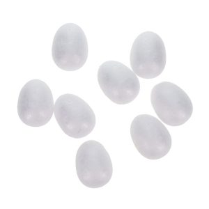 CRAFTY BITZ PKT.10 STYROFOAM EGGS - 70mm