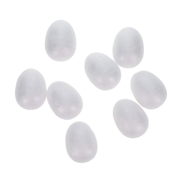 CRAFTY BITZ PKT.10 STYROFOAM EGGS - 70mm