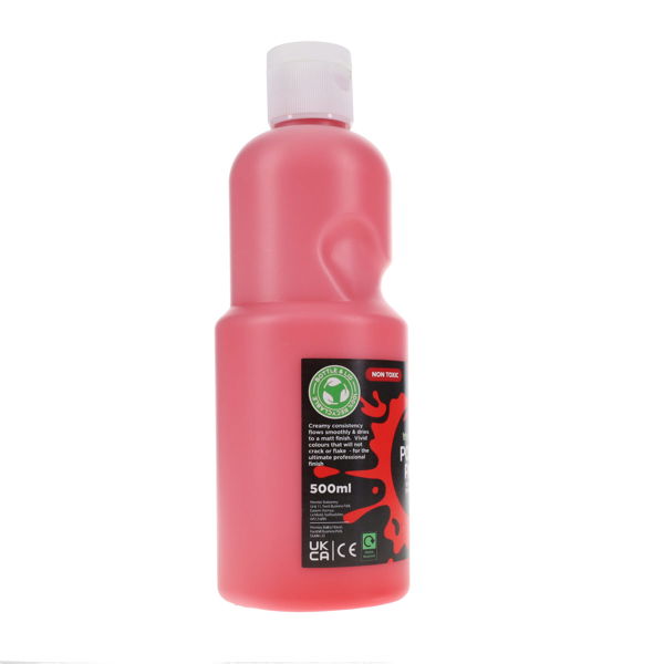 WORLD OF COLOUR POSTER PAINT 500ml - SCARLET - Image 2
