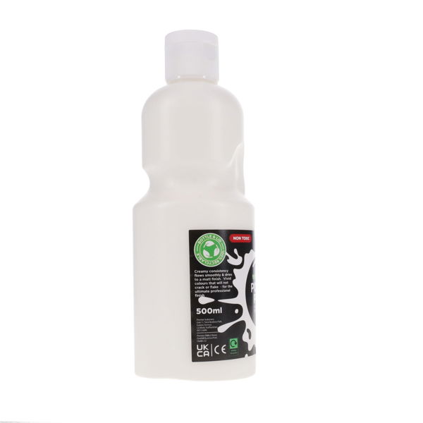 WORLD OF COLOUR POSTER PAINT 500ml - WHITE - Image 2
