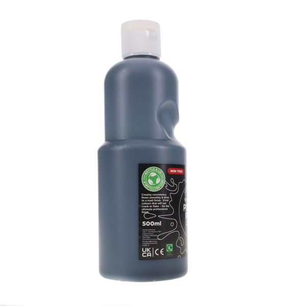 WORLD OF COLOUR POSTER PAINT 500ml - BLACK - Image 2