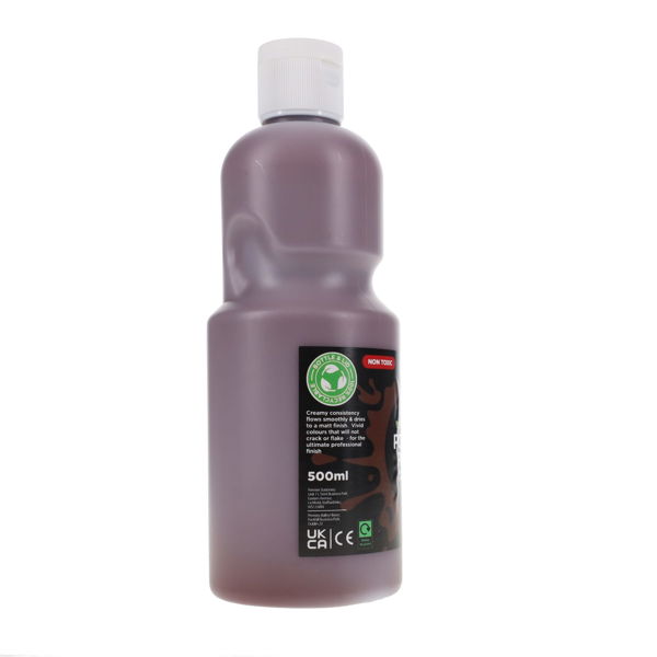 WORLD OF COLOUR POSTER PAINT 500ml - BURNT UMBER - Image 2