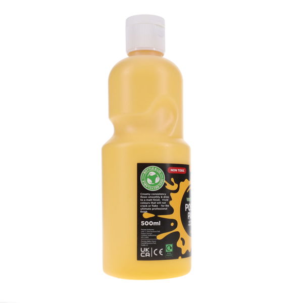 WORLD OF COLOUR POSTER PAINT 500ml - WARM YELLOW - Image 2