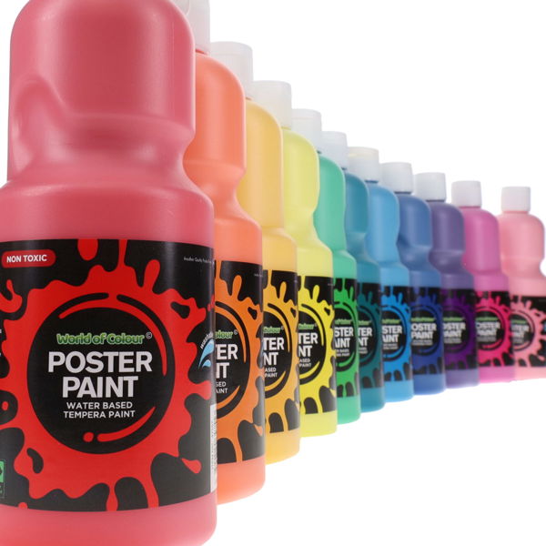 WORLD OF COLOUR POSTER PAINT 500ml - TURQUOISE