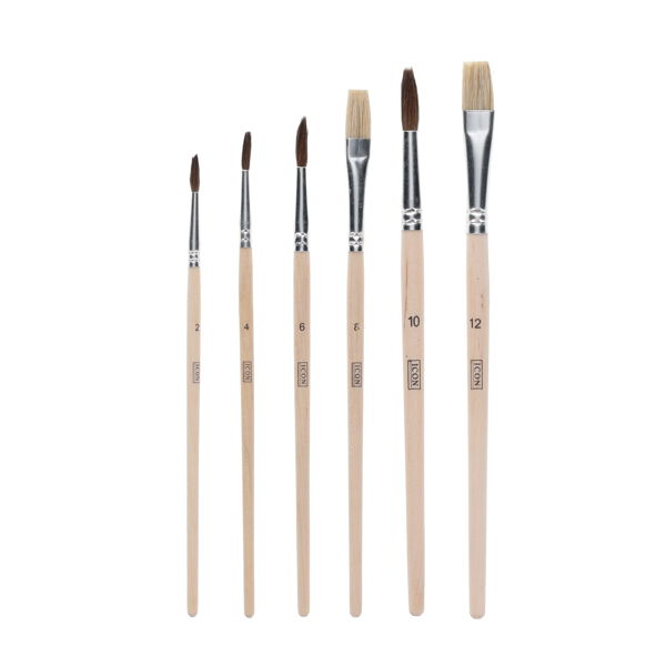 ICON CARD 6 ASST. SIZE PAINT BRUSHES - Image 2