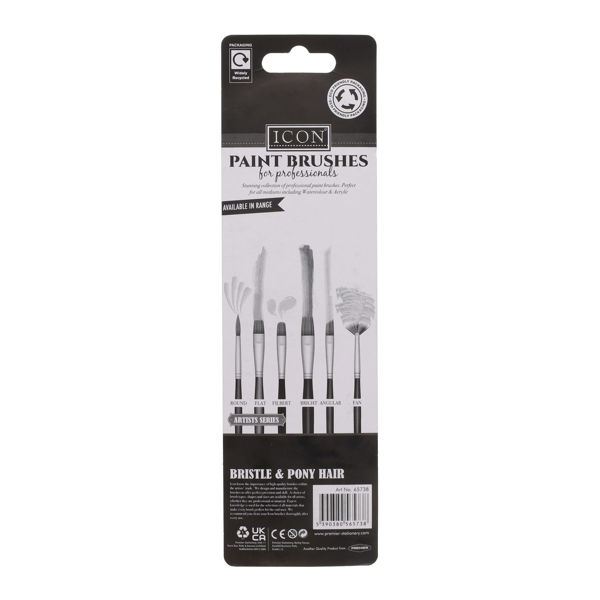 ICON CARD 6 ASST. SIZE PAINT BRUSHES - Image 4
