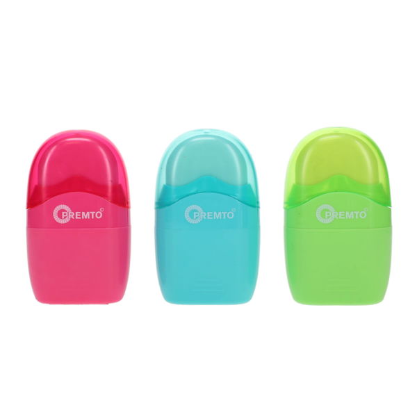 PREMTO DOUBLE HOLE SHARPENER WITH ERASER CDU - 3 ASST. - Image 3