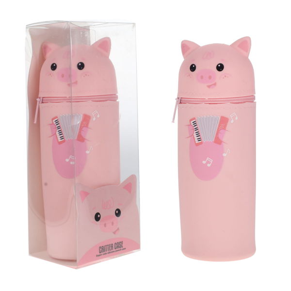 WORLD OF COLOUR CRITTER PENCIL CASE - PIGGY - Image 3