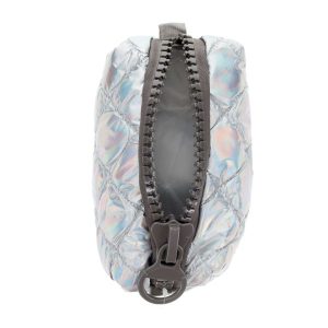 I LOVE STATIONERY PENCIL CASE - METALLIC SILVER