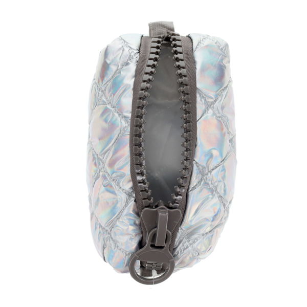 I LOVE STATIONERY PENCIL CASE - METALLIC SILVER