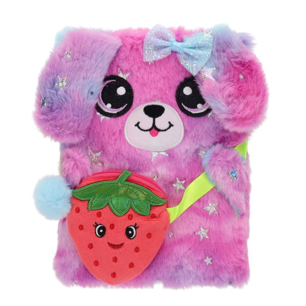 I LOVE STATIONERY A5 128pg FURRY FRIENDS NOTEBOOK - STRAWBERRY SPARKLES - Image 3