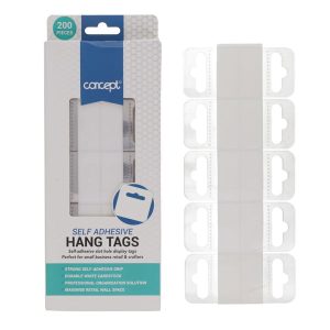 CONCEPT PKT.200 51x50mm ADHESIVE EURO HOLE HANG TAGS