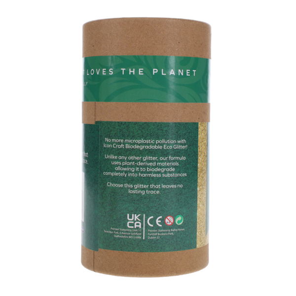 ICON CRAFT 200G BIODEGRADABLE ECO GLITTER - GOLD