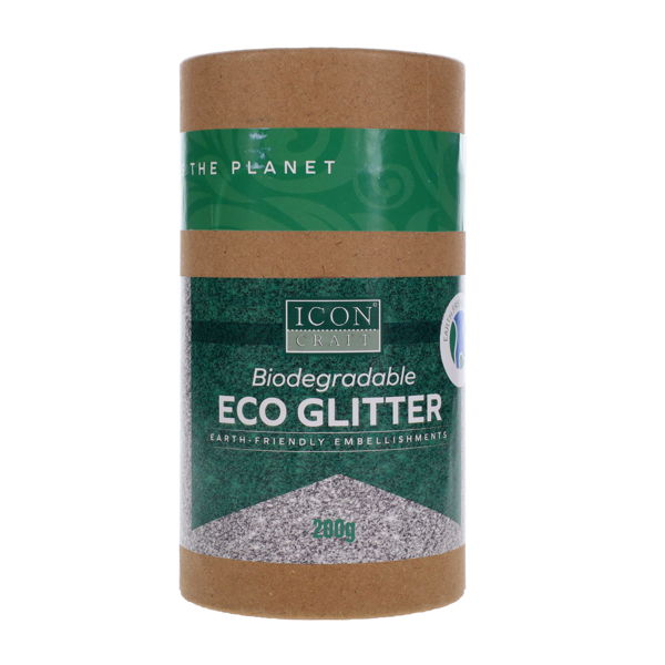 ICON CRAFT 200G BIODEGRADABLE ECO GLITTER - SILVER - Image 3