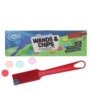 CLEVER KIDZ PKT 2. WANDS & 100 CHIPS MAGNETIC WANDS & CHIPS