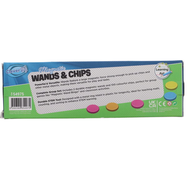 CLEVER KIDZ PKT 2. WANDS & 100 CHIPS MAGNETIC WANDS & CHIPS - Image 3