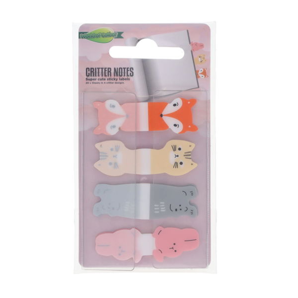 WORLD OF COLOUR CRITTER NOTES STICKY LABELS 20 SHEETSX4 DESIGNS - Image 4