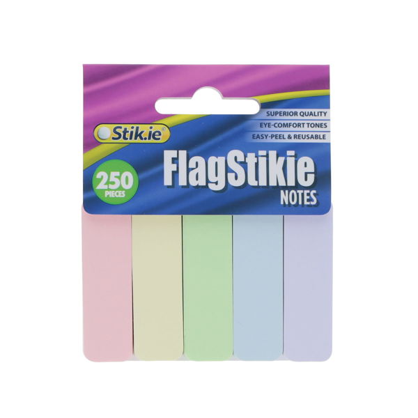 STIK.IE 250pcs FLAG STIKIE NOTES - 5 ASST PASTEL - Image 2