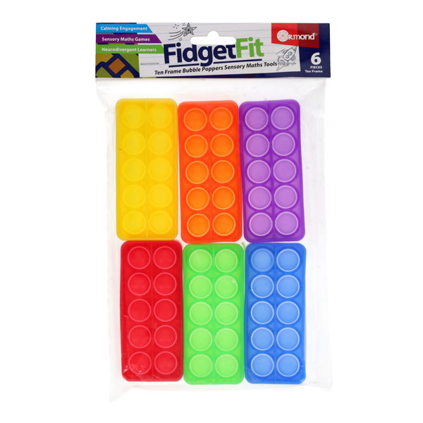 ORMOND PKT.6 FIDGET FIT TEN FRAME BUBBLE POPPERS SENSORY MATHS TOOLS - Image 4