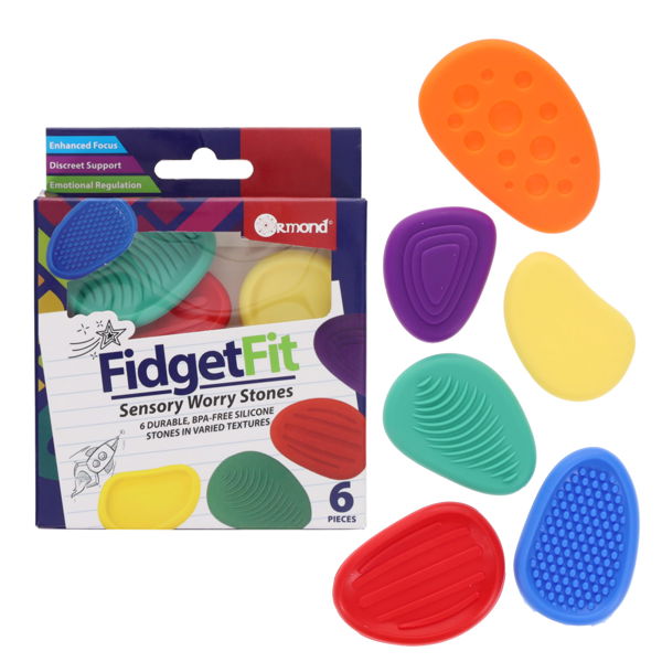 ORMOND PKT.6 FIDGET FIT SENSORY WORRY STONES