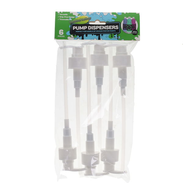 WORLD OF COLOUR PKT 6 PUMP DISPENSERS 500ml & 1 L - Image 2