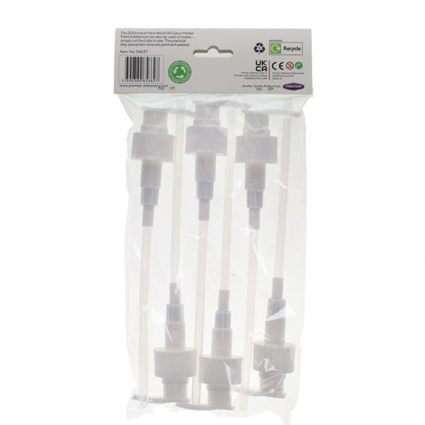 WORLD OF COLOUR PKT 6 PUMP DISPENSERS 500ml & 1 L