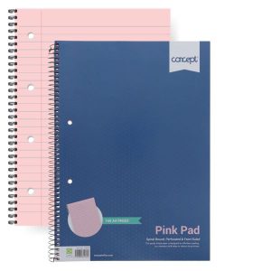 STUDENT SOLUTIONS A4 160pg VISUAL MEMORY AID SPIRAL - PINK