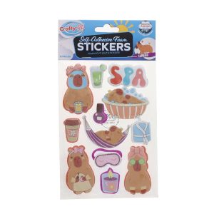 CRAFTY BITZ SELF-ADHESIVE FOAM STICKERS - CAPIBARA