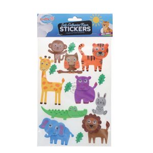 CRAFTY BITZ SELF-ADHESIVE FOAM STICKERS - JUNGLE ANIMALS