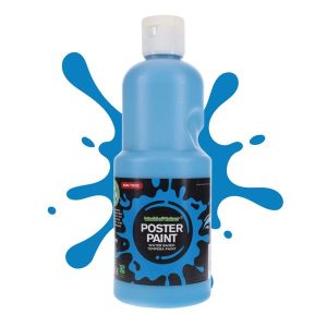 WORLD OF COLOUR POSTER PAINT 500ml - CYAN