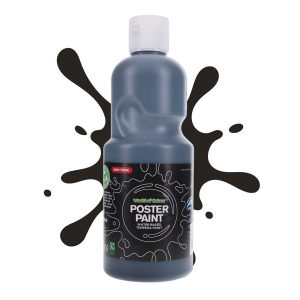 WORLD OF COLOUR POSTER PAINT 500ml - BLACK