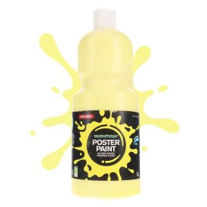 WORLD OF COLOUR 1ltr POSTER PAINT - LEMON YELLOW