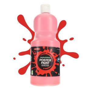 WORLD OF COLOUR 1ltr POSTER PAINT - SCARLET