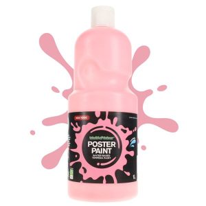 WORLD OF COLOUR 1ltr POSTER PAINT - PINK