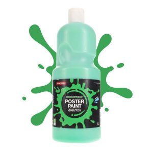 WORLD OF COLOUR 1ltr POSTER PAINT - EMERALD GREEN