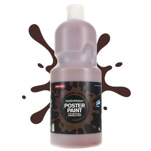 WORLD OF COLOUR 1ltr POSTER PAINT - BURNT UMBER
