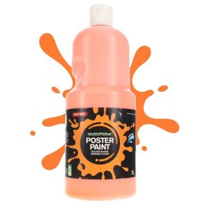 WORLD OF COLOUR 1ltr POSTER PAINT - ORANGE