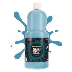 WORLD OF COLOUR 1ltr POSTER PAINT - TURQUOISE